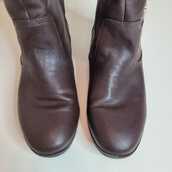Nine West Suri 2 Brown Faux Leather Riding Boots Size Women's 5 - Picture 5 of 14